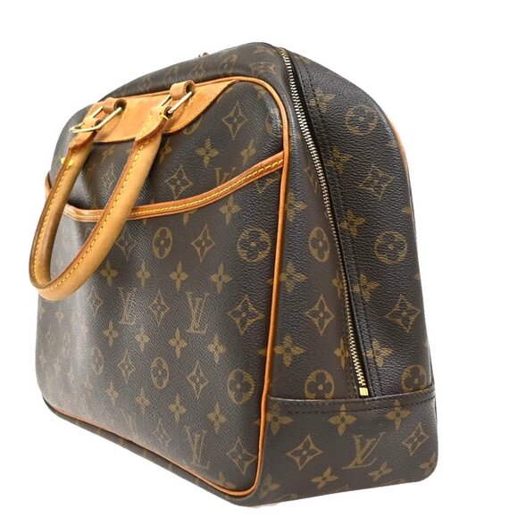 LOUIS VUITTON LV Logo Deauville Hand Bag Monogram Leather Brown M47270 83FB676 - Picture 14 of 16